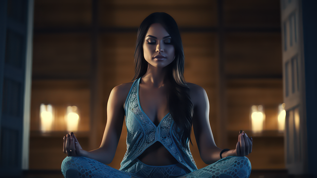 meditating woman